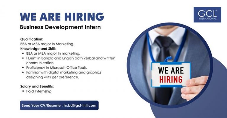 Internship Opportunity at GCL International Bangladesh