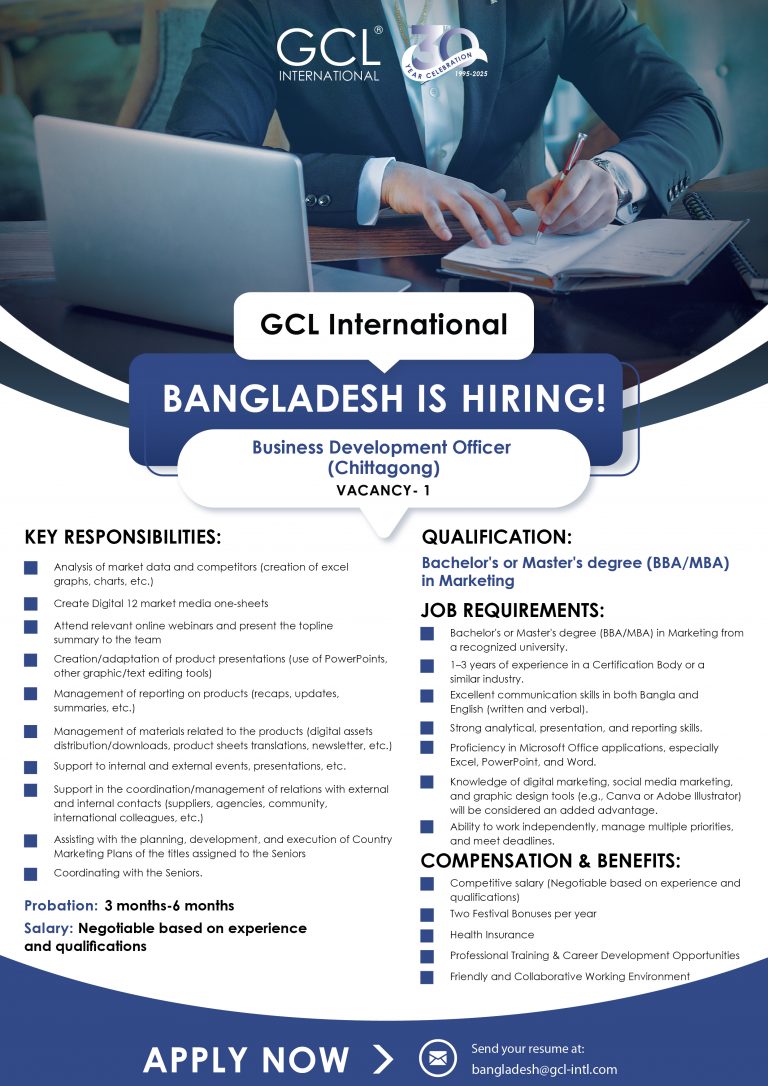 Hiring Marketing Executive (Chittagong)
